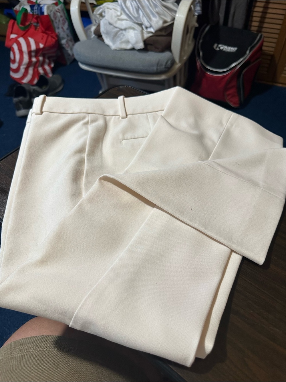 Ann Taylor Men's Cream Dress Pants - Slim Tailored Look